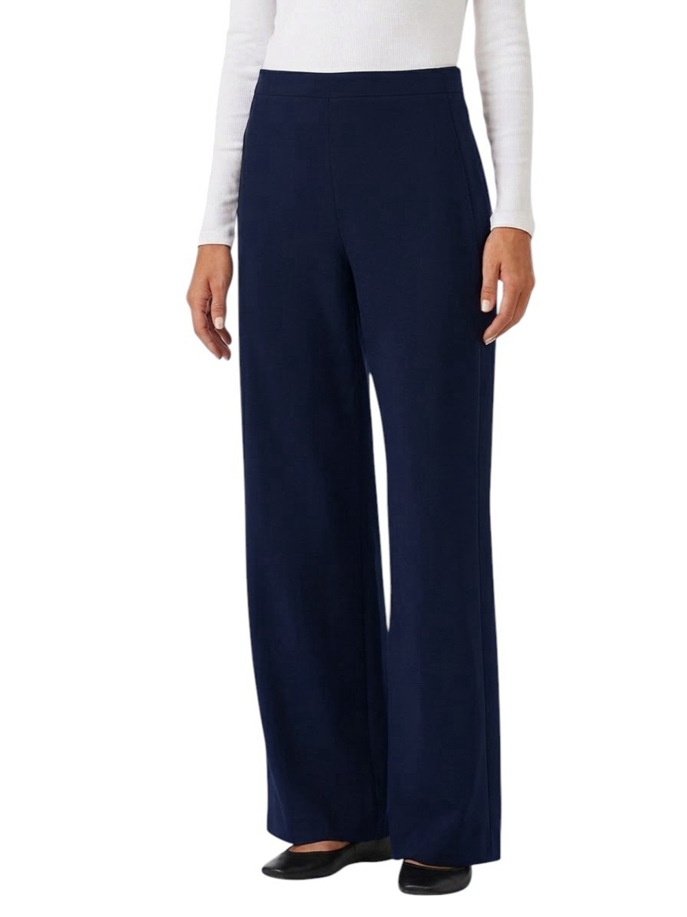 SALE! Splendid Women’s Navy Pullon Wide leg scuba Pants size Medium NEW